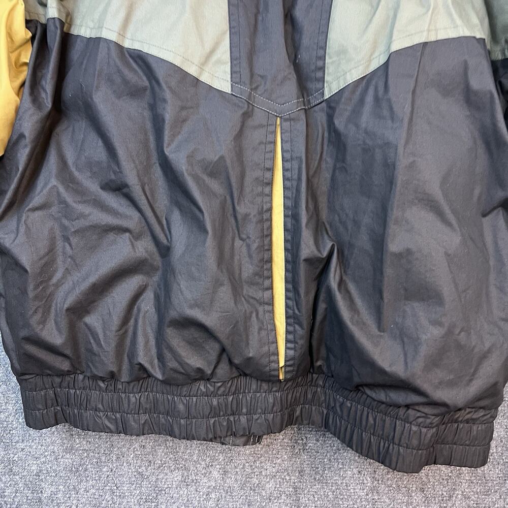 Club Trans-Atlantique Down Jacket L Black Yellow 80/20 Feather Leather Trim - Picture 14 of 16